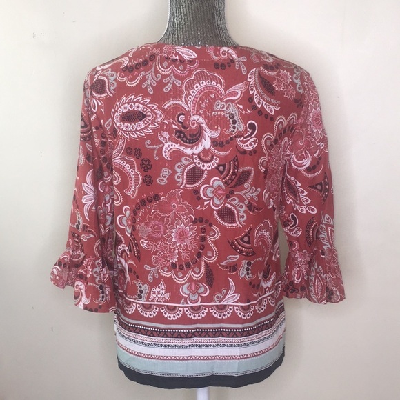 Ann Taylor factory tunic boho top paisley XS - Picture 5 of 7